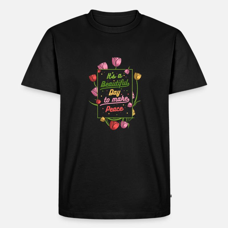 Tulpen Tulpen - Männer Premium Bio T-Shirt - Schwarz