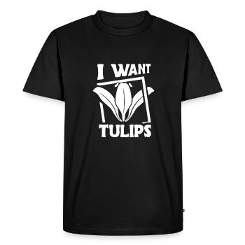 Tulipes Tulipes - T-shirt Premium bio Homme - noir - Devant - Nico (187cm)