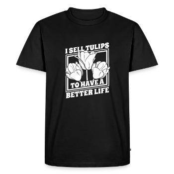 Tulipes Tulipes - T-shirt Premium bio Homme - noir - Devant - Nico (187cm)