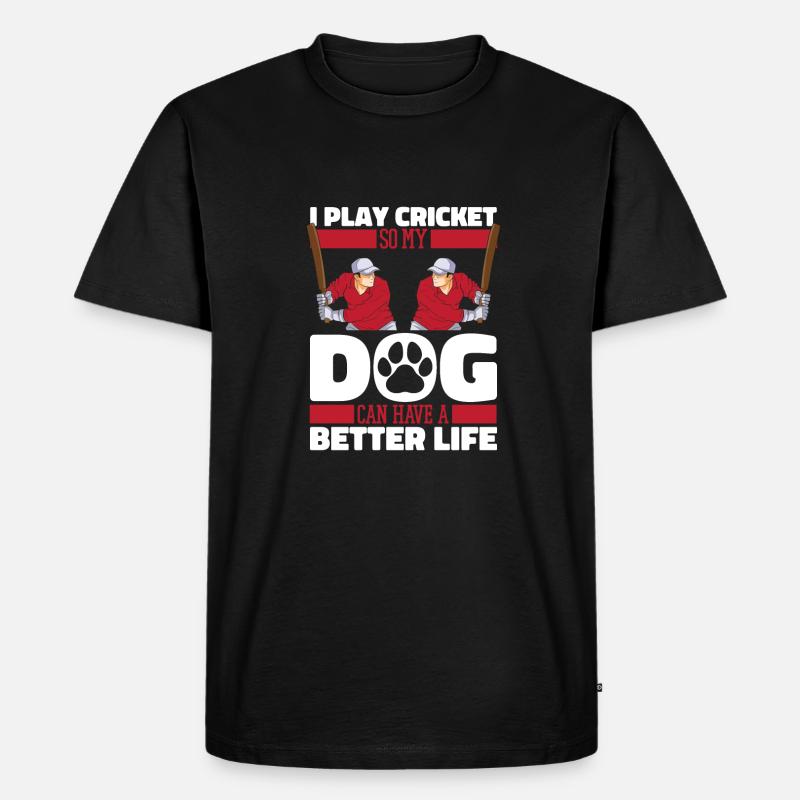 Cricket - Männer Premium Bio T-Shirt - Schwarz