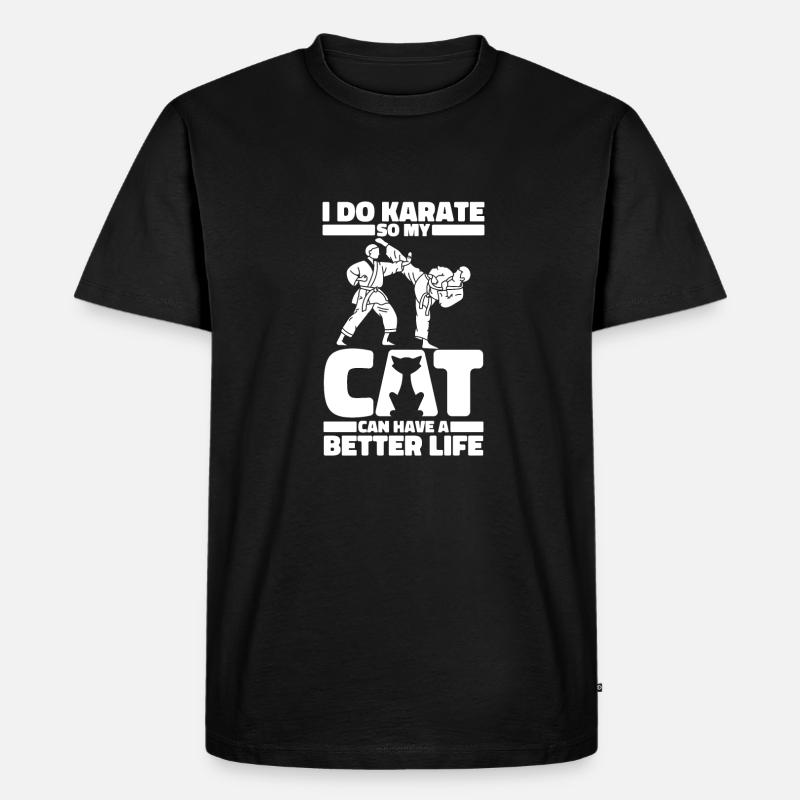 Karate - Männer Premium Bio T-Shirt - Schwarz