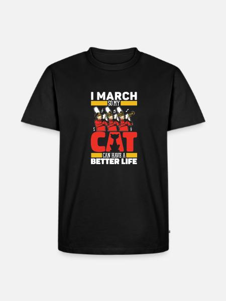 Fan Parade Parade Cat - Men's Premium Organic T-Shirt - black
