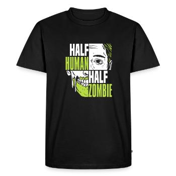 Zombie Halloween Cool - Men's Premium Organic T-Shirt - black - Front - Nico (187cm)