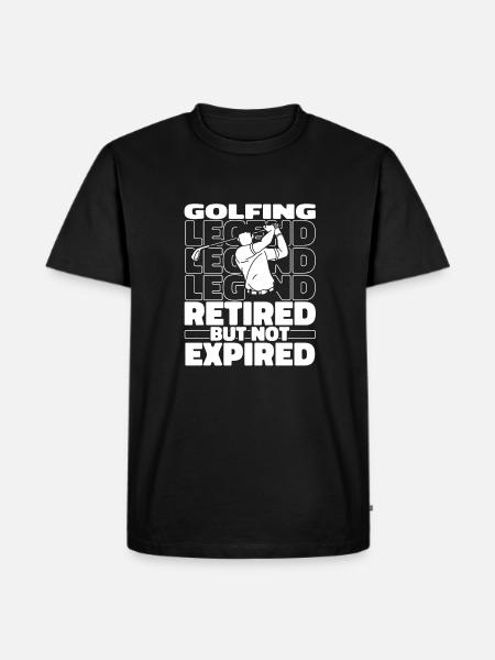Golf Golfer Golfen Im Ruhestand - Männer Premium Bio T-Shirt - Schwarz