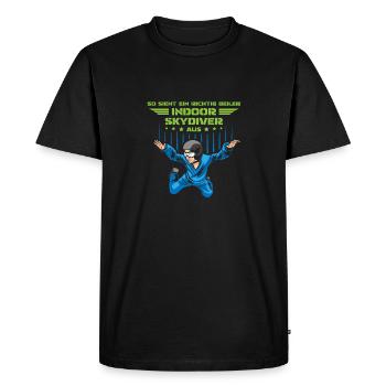 Indoor Skydiving Cool Indoor Fallschirmspringen - Men's Premium Organic T-Shirt - black - Front - Nico (187cm)