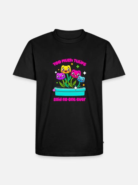 Tulips Cute - Men's Premium Organic T-Shirt - black