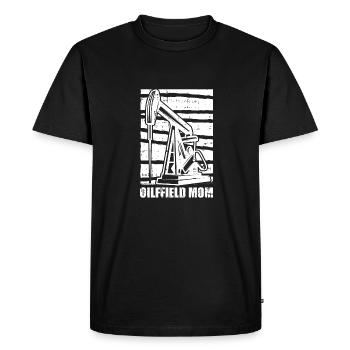 Plate-forme pétrolière de champ pétrolifère Maman de champ pétrolifère - T-shirt Premium bio Homme - noir - Devant - Nico (187cm)