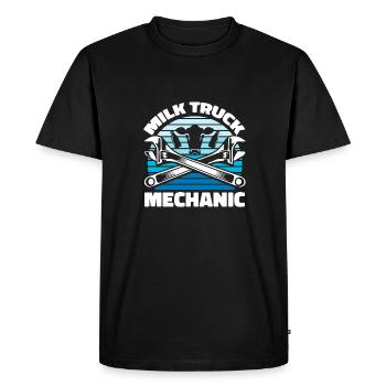 Mécanicien de lait de vache Camion de lait - T-shirt Premium bio Homme - noir - Devant - Nico (187cm)