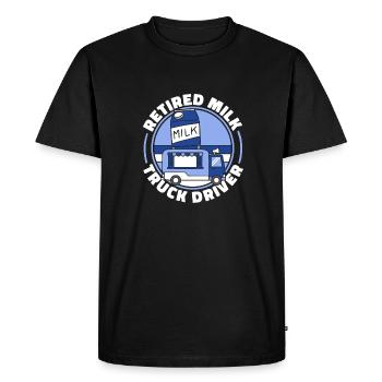 Wagon de lait de vache à la retraite - T-shirt Premium bio Homme - noir - Devant - Nico (187cm)