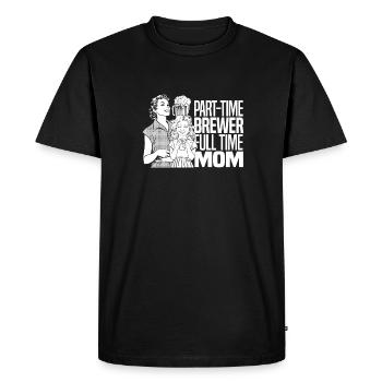 Bière artisanale Bière artisanale Noix de bière - T-shirt Premium bio Homme - noir - Devant - Nico (187cm)