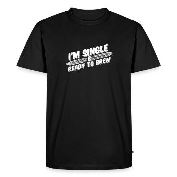 Bière artisanale Bière artisanale Orge - T-shirt Premium bio Homme - noir - Devant - Nico (187cm)