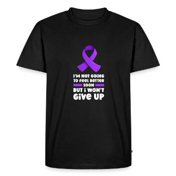 Fibromyalgie Rhumatisme mignon - T-shirt Premium bio Homme - noir - Devant - Nico (187cm)
