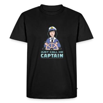 Sailing Sailors Sailboat Girls Sailboat Women - Men's Premium Organic T-Shirt - black - Front - Nico (187cm)