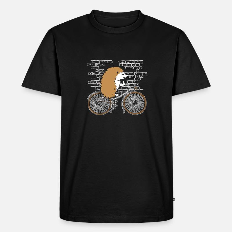 Hérisson mignon - T-shirt Premium bio Homme - noir