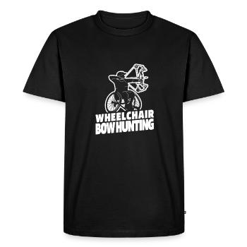 Chasse à l’arc Bowhunter Fauteuil roulant - T-shirt Premium bio Homme - noir - Devant - Nico (187cm)