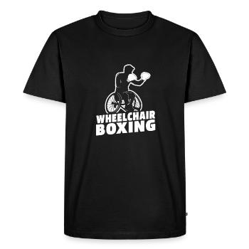 Boxing Boxer Wheelchair - Men's Premium Organic T-Shirt - black - Front - Nico (187cm)