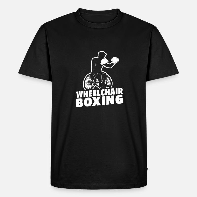 Boxen Boxer Rollstuhl - Männer Premium Bio T-Shirt - Schwarz
