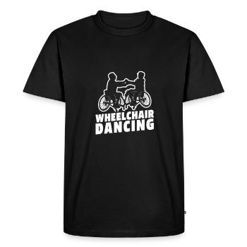 Danseur dansant en fauteuil roulant - T-shirt Premium bio Homme - noir - Devant - Nico (187cm)
