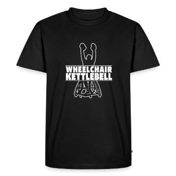 Kettlebell Fauteuil roulant - T-shirt Premium bio Homme - noir - Devant - Nico (187cm)