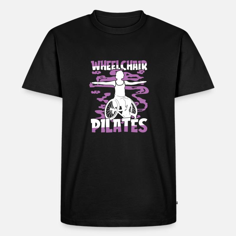 Pilates Rollstuhl - Männer Premium Bio T-Shirt - Schwarz