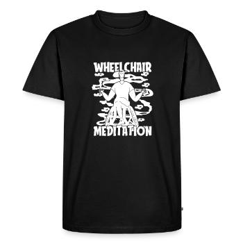 Meditation Meditation Wheelchair - Men's Premium Organic T-Shirt - black - Front - Nico (187cm)