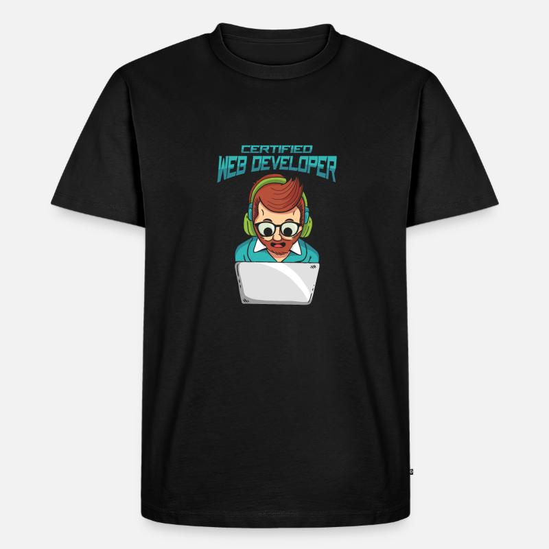 Web Developer Web Developer Certified - Men's Premium Organic T-Shirt - black