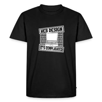 Web Developer Web Developer - Men's Premium Organic T-Shirt - black - Front - Nico (187cm)