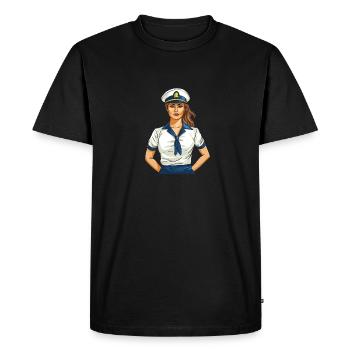 Sailing Sailors Sailboat Sailboat Women - Men's Premium Organic T-Shirt - black - Front - Nico (187cm)