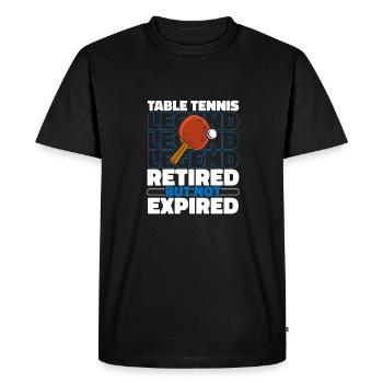 Tennis de table Ping-pong à la retraite - T-shirt Premium bio Homme - noir - Devant - Nico (187cm)