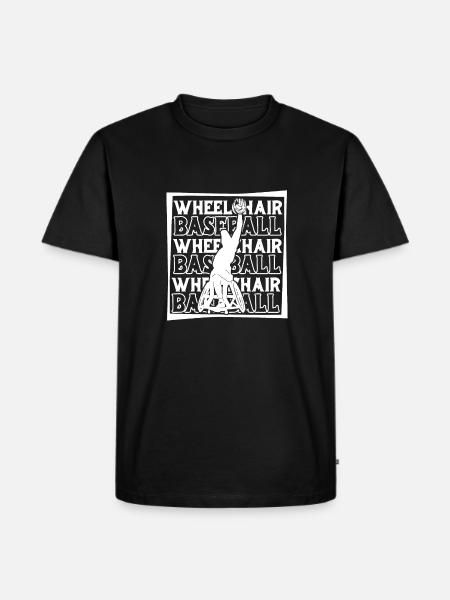 Fauteuil roulant de baseball - T-shirt Premium bio Homme - noir