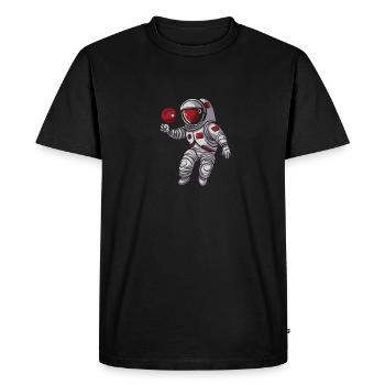 Tennis de table Ping-pong Astronaute - T-shirt Premium bio Homme - noir - Devant - Nico (187cm)