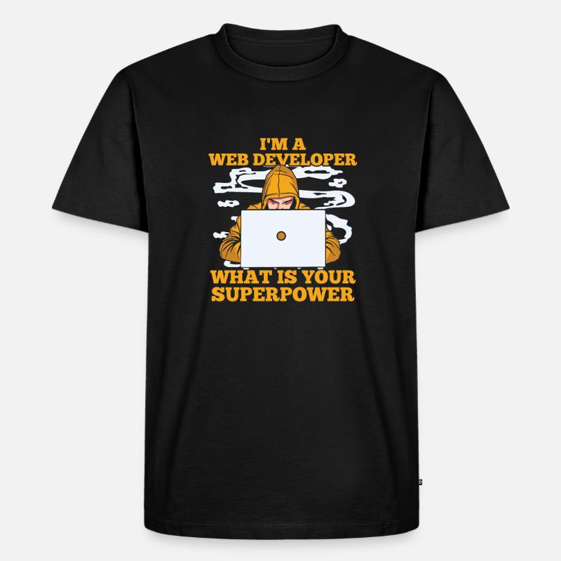 Web Entwickler Webdeveloper Zool - Männer Premium Bio T-Shirt - Schwarz