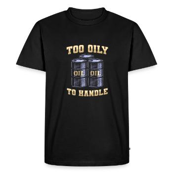 Oilfield Drilling Rig Oil Rig - Men's Premium Organic T-Shirt - black - Front - Nico (187cm)