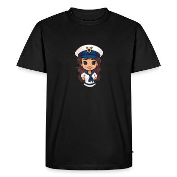 Sailing Sailors Sailboat Sailboat Women - Men's Premium Organic T-Shirt - black - Front - Nico (187cm)