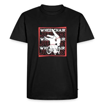 Fauteuil roulant judoka - T-shirt Premium bio Homme - noir - Devant - Nico (187cm)