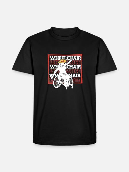 Line Dance Rollstuhl - Männer Premium Bio T-Shirt - Schwarz