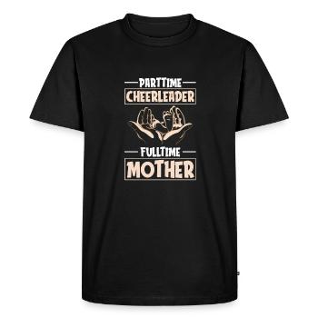 Maman maman, pom-pom girl - T-shirt Premium bio Homme - noir - Devant - Nico (187cm)