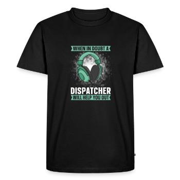 Emergency Call Control Center Operations Center Lustig - Men's Premium Organic T-Shirt - black - Front - Nico (187cm)