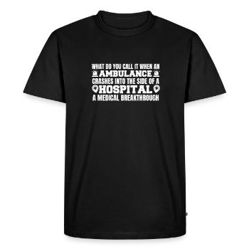 Centre d’opérations du centre de contrôle des appels d’urgence - T-shirt Premium bio Homme - noir - Devant - Nico (187cm)