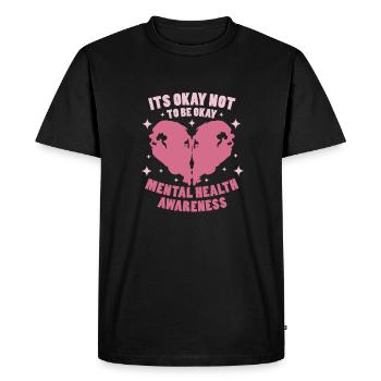 Psychologue Psychologue D’accord - T-shirt Premium bio Homme - noir - Devant - Nico (187cm)