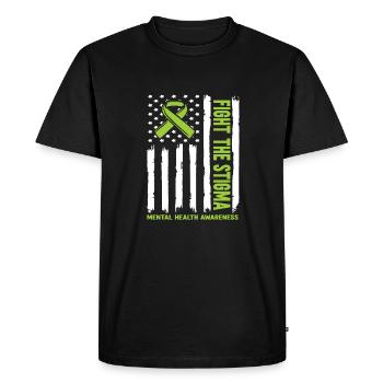 Psychologie Psychologue Combattre la stigmatisation - T-shirt Premium bio Homme - noir - Devant - Nico (187cm)