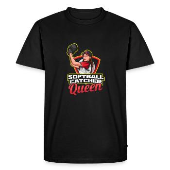 Softball - T-shirt Premium bio Homme - noir - Devant - Nico (187cm)