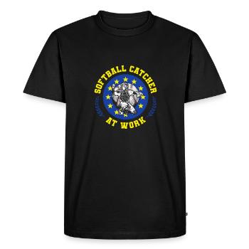 Softball - T-shirt Premium bio Homme - noir - Devant - Nico (187cm)