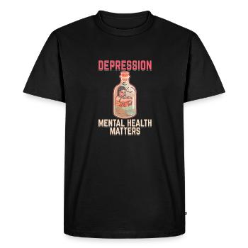Psychologie Psychologue - T-shirt Premium bio Homme - noir - Devant - Nico (187cm)
