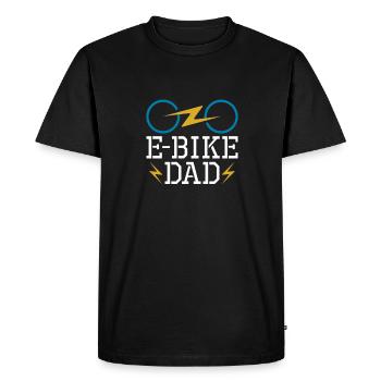 E Bike Electric Bike Papa - T-shirt Premium bio Homme - noir - Devant - Nico (187cm)