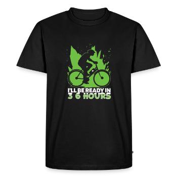 Vélo électrique Vélo électrique 3 6 heures - T-shirt Premium bio Homme - noir - Devant - Nico (187cm)