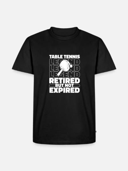 Table tennis Ping-pong in retirement - Men's Premium Organic T-Shirt - black