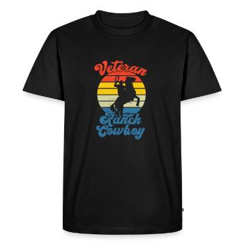 Rodeo Cowboy Ranch Cowboy - T-shirt Premium bio Homme - noir - Devant - Nico (187cm)