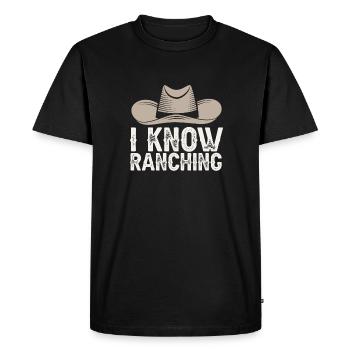 Cowboy de ranch de chapeau de cowboy de rodéo - T-shirt Premium bio Homme - noir - Devant - Nico (187cm)