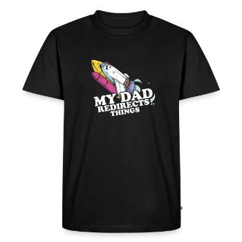 Space Space Papa Astroid Diversion - Men's Premium Organic T-Shirt - black - Front - Nico (187cm)